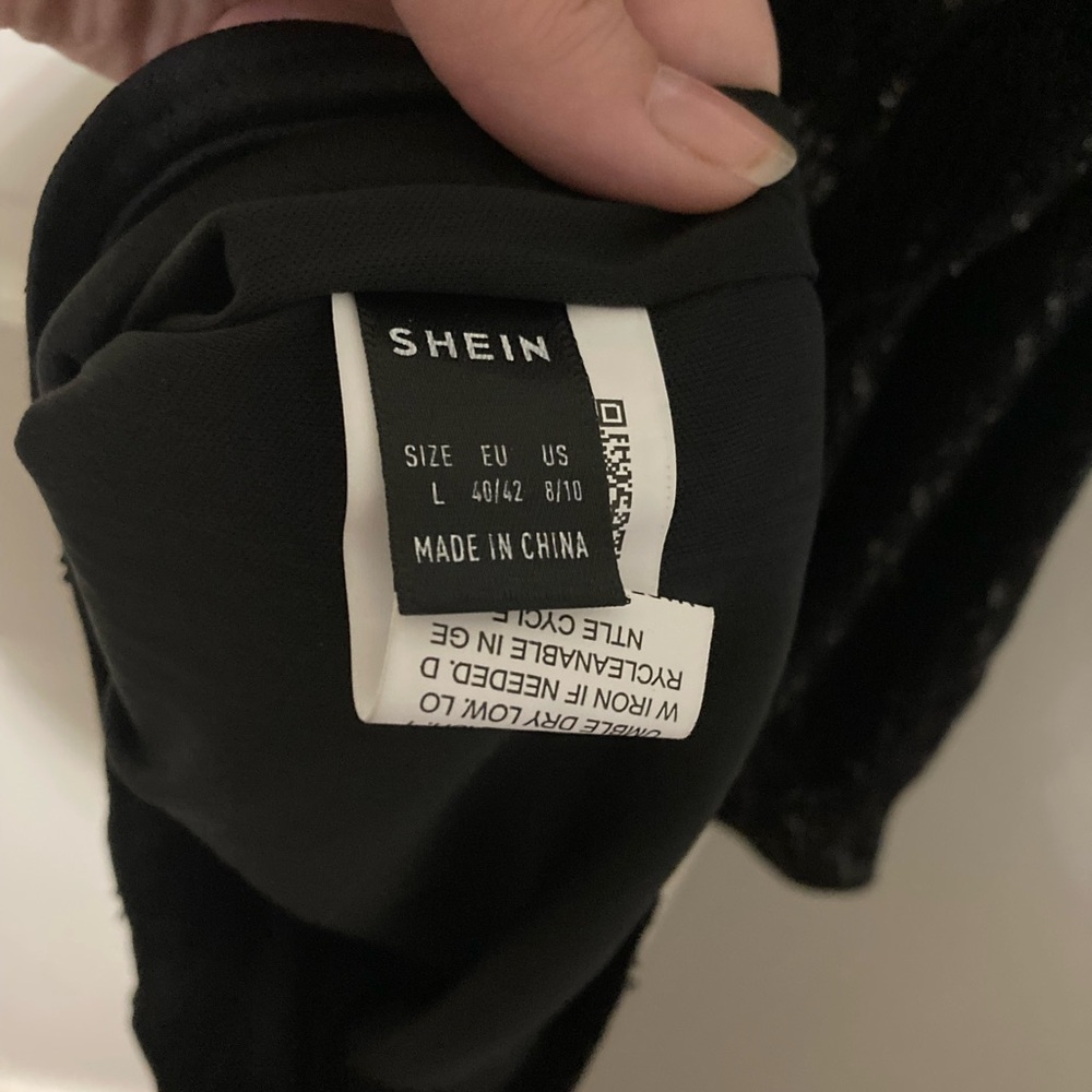 SHEIN Black Sequin Halter Jumpsuit - Picture 4 of 4